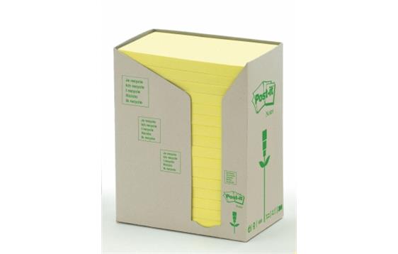 768445 3M FT-5101-1036-2 Post-it Green Line 127x76mm gul (16) Resirkulert papir